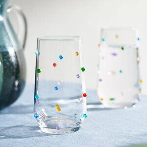 Brand New Anthropologie Confetti Highball Glasses, Set of 2